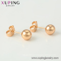 95522 xuping top level hot sale simple styles popular ball stud earring with 18k gold plated